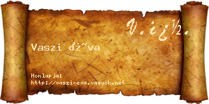 Vaszi Éva névjegykártya