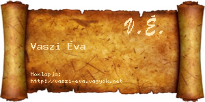 Vaszi Éva névjegykártya